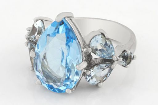 Серебряное кольцо с топазом 60368 купить в магазине Самоцветы мира