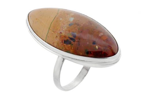 Серебряное кольцо с яшмой 60713 купить в магазине Самоцветы мира