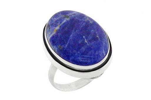 Серебряное кольцо с содалитом 60716 купить в магазине Самоцветы мира