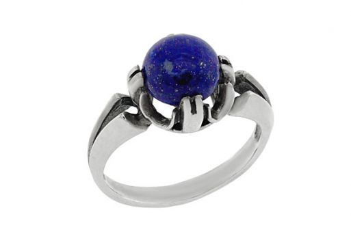 Серебряное кольцо с лазуритом 60718 купить в магазине Самоцветы мира