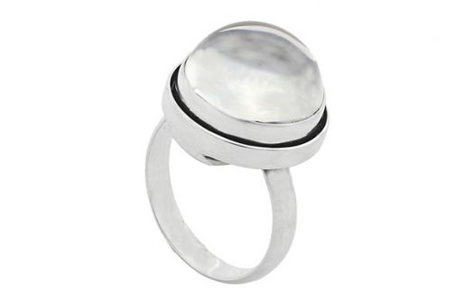 Серебряное кольцо с горным хрусталём 60745 купить в магазине Самоцветы мира