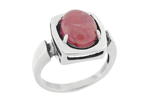 Серебряное кольцо с родохрозитом 60757 купить в магазине Самоцветы мира