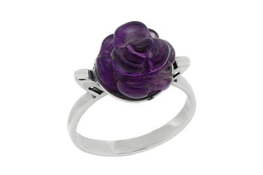 Серебряное кольцо с аметистом 60762 купить в магазине Самоцветы мира