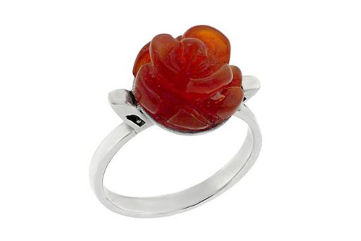 Серебряное кольцо с сердоликом 60763 купить в магазине Самоцветы мира