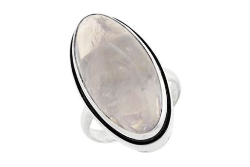 Серебряное кольцо с розовым кварцем 60767 купить в магазине Самоцветы мира