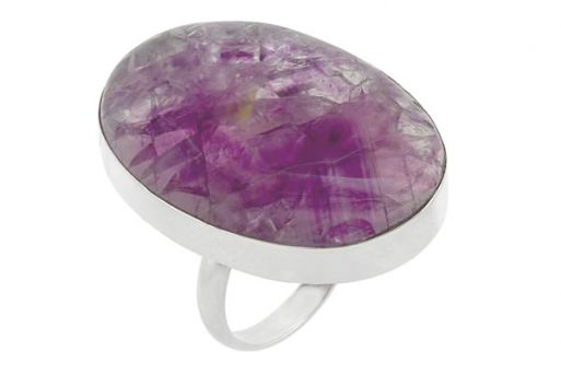 Серебряное кольцо с флюоритом 60777 купить в магазине Самоцветы мира