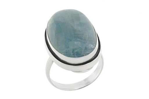 Серебряное кольцо с апатитом 60782 купить в магазине Самоцветы мира