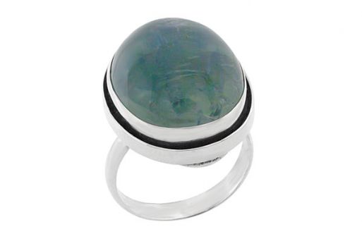 Серебряное кольцо с апатитом 60783 купить в магазине Самоцветы мира