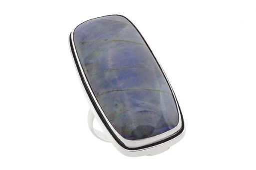Серебряное кольцо с лабрадором 60791 купить в магазине Самоцветы мира