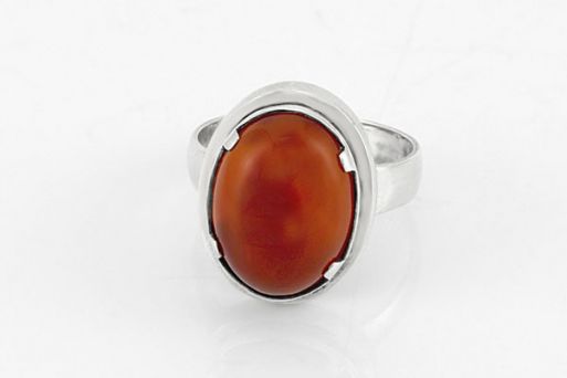 Серебряное кольцо с сердоликом 61004 купить в магазине Самоцветы мира