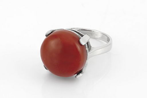 Серебряное кольцо с сердоликом 61005 купить в магазине Самоцветы мира