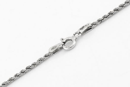 Серебряную цепочку верёвочка 61088 купить в магазине Самоцветы мира