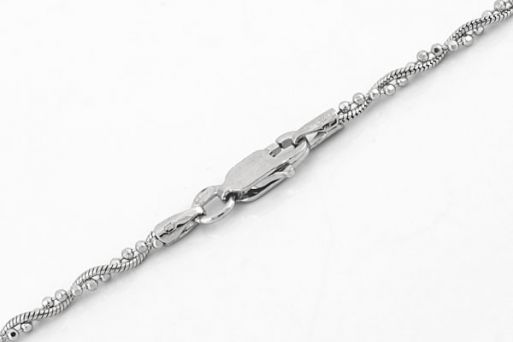 Серебряную цепочку снейк и перлина 61317 купить в магазине Самоцветы мира