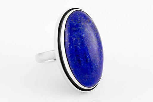 Серебряное кольцо с лазуритом 61340 купить в магазине Самоцветы мира