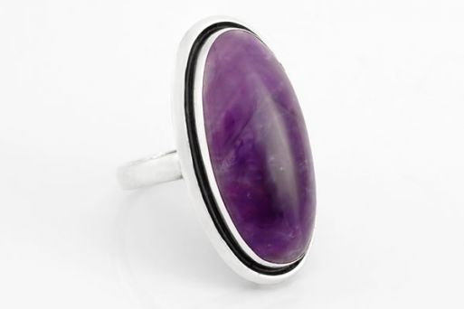 Серебряное кольцо с аметистом 61371 купить в магазине Самоцветы мира