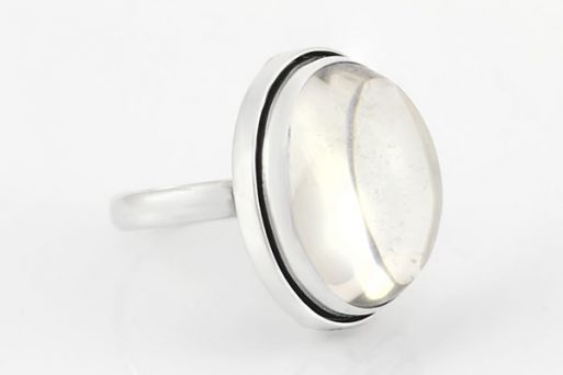 Серебряное кольцо с горным хрусталём 61382 купить в магазине Самоцветы мира