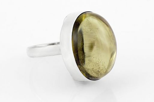 Серебряное кольцо с цитрином 61393 купить в магазине Самоцветы мира