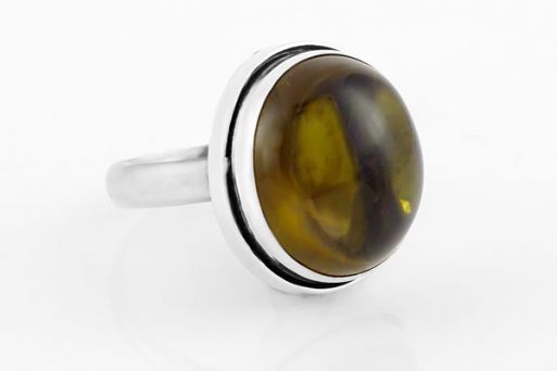 Серебряное кольцо с цитрином 61605 купить в магазине Самоцветы мира