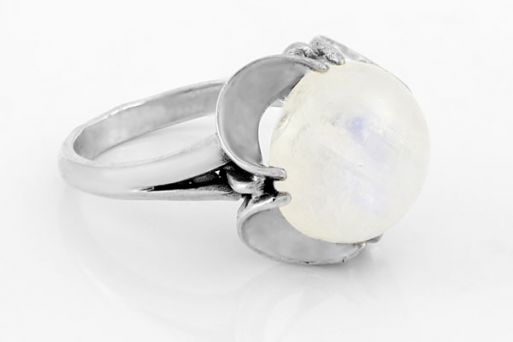 Серебряное кольцо с адуляром 61619 купить в магазине Самоцветы мира