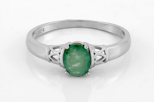 Серебряное кольцо с изумрудом 61631 купить в магазине Самоцветы мира