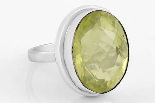 Серебряное кольцо с цитрином 61724 купить в магазине Самоцветы мира