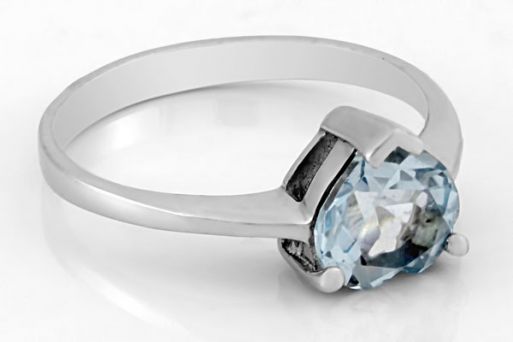 Серебряное кольцо с топазом 61770 купить в магазине Самоцветы мира