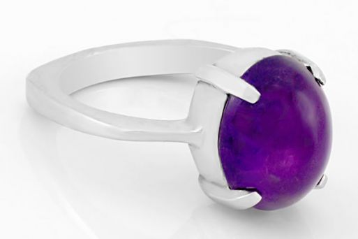 Серебряное кольцо с аметистом 62089 купить в магазине Самоцветы мира