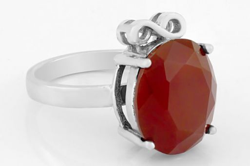 Серебряное кольцо с сердоликом 62152 купить в магазине Самоцветы мира