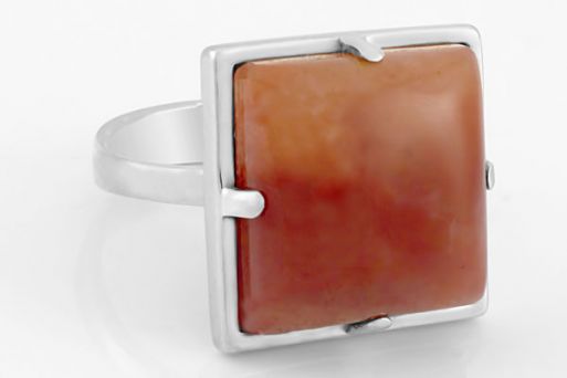 Серебряное кольцо с сердоликом 62154 купить в магазине Самоцветы мира