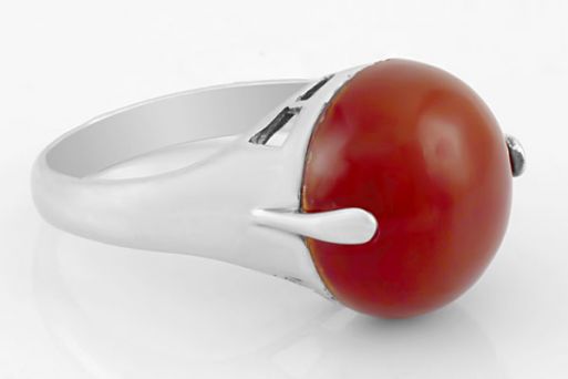 Серебряное кольцо с сердоликом 62156 купить в магазине Самоцветы мира