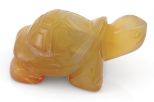 Фигурка из сердолика медового черепаха 35х55х25 мм 62893