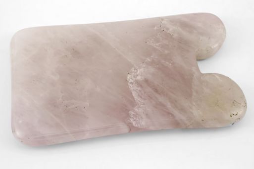 Розовый кварц скребок для массажа гуаша 62903 купить в магазине Самоцветы мира