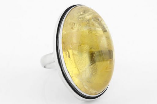 Серебряное кольцо с цитрином 63231 купить в магазине Самоцветы мира
