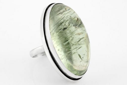 Серебряное кольцо с празиолитом 63248 купить в магазине Самоцветы мира