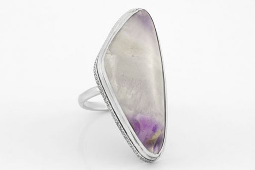 Серебряное кольцо с аметистом 63344 купить в магазине Самоцветы мира