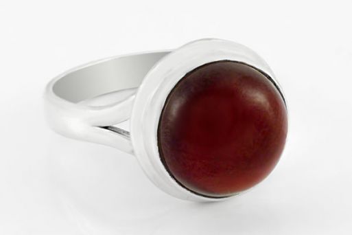 Серебряное кольцо с гранатом 63358 купить в магазине Самоцветы мира