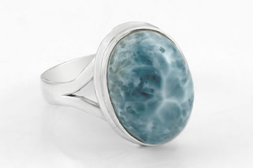 Серебряное кольцо с ларимаром 63395 купить в магазине Самоцветы мира
