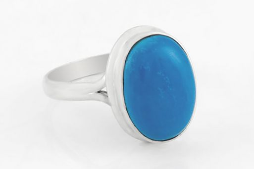 Серебряное кольцо с бирюзой 63403 купить в магазине Самоцветы мира