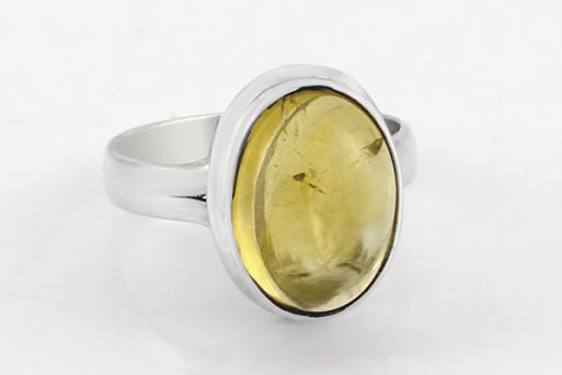 Серебряное кольцо с цитрином 63407 купить в магазине Самоцветы мира