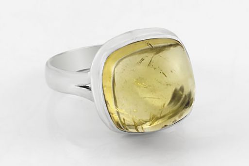 Серебряное кольцо с цитрином 63411 купить в магазине Самоцветы мира