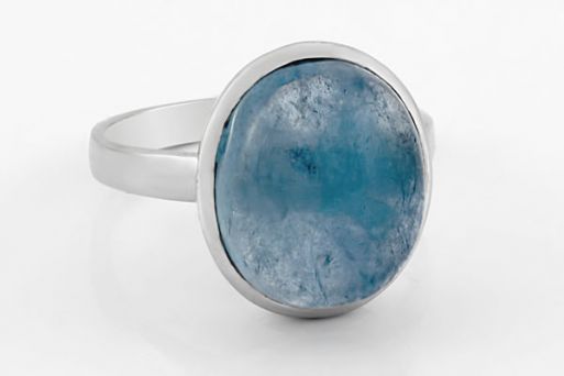 Серебряное кольцо с аквамарином 63439 купить в магазине Самоцветы мира