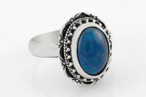Серебряное кольцо с апатитом 63456 купить в магазине Самоцветы мира