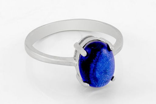 Серебряное кольцо с сапфиром 63697 купить в магазине Самоцветы мира