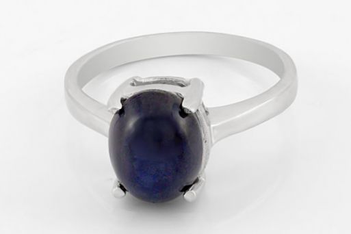 Серебряное кольцо с сапфиром 63698 купить в магазине Самоцветы мира