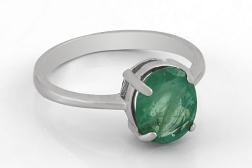 Серебряное кольцо с изумрудом 63816 купить в магазине Самоцветы мира