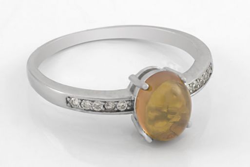 Серебряное кольцо с опалом 63822 купить в магазине Самоцветы мира