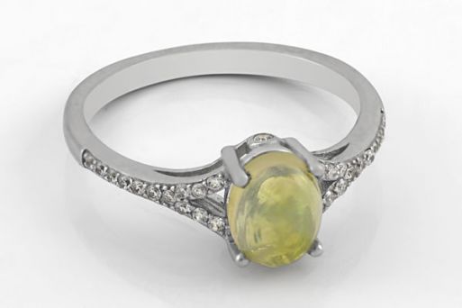Серебряное кольцо с опалом 63826 купить в магазине Самоцветы мира