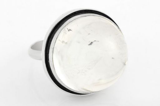 Серебряное кольцо с горным хрусталём 63874 купить в магазине Самоцветы мира