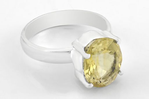 Серебряное кольцо с цитрином 63908 купить в магазине Самоцветы мира