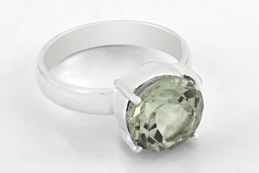 Серебряное кольцо с празиолитом 63912 купить в магазине Самоцветы мира